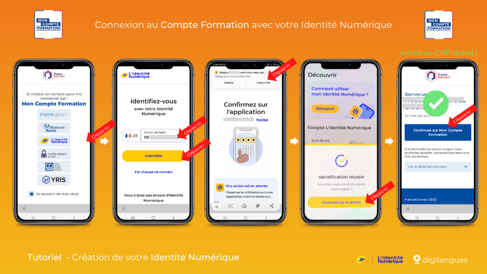 Tutoriel Identité Numérique : Comment créer son Identité Numérique pour confirmer un dossier Compte Formation - CPF