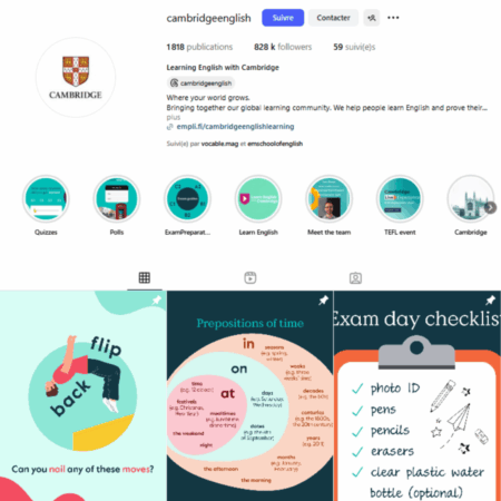 Apprendre l’anglais avec Instagram : listes de compte à suivre pour perfectionner son anglais